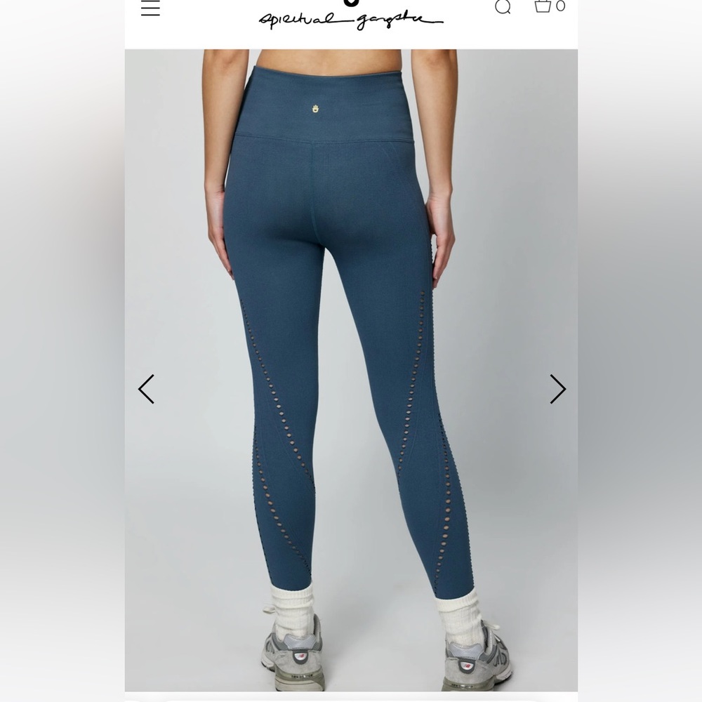 Size M/L Spirtual Gangster blue leggings with detailing on the side. - Picture 8 of 10